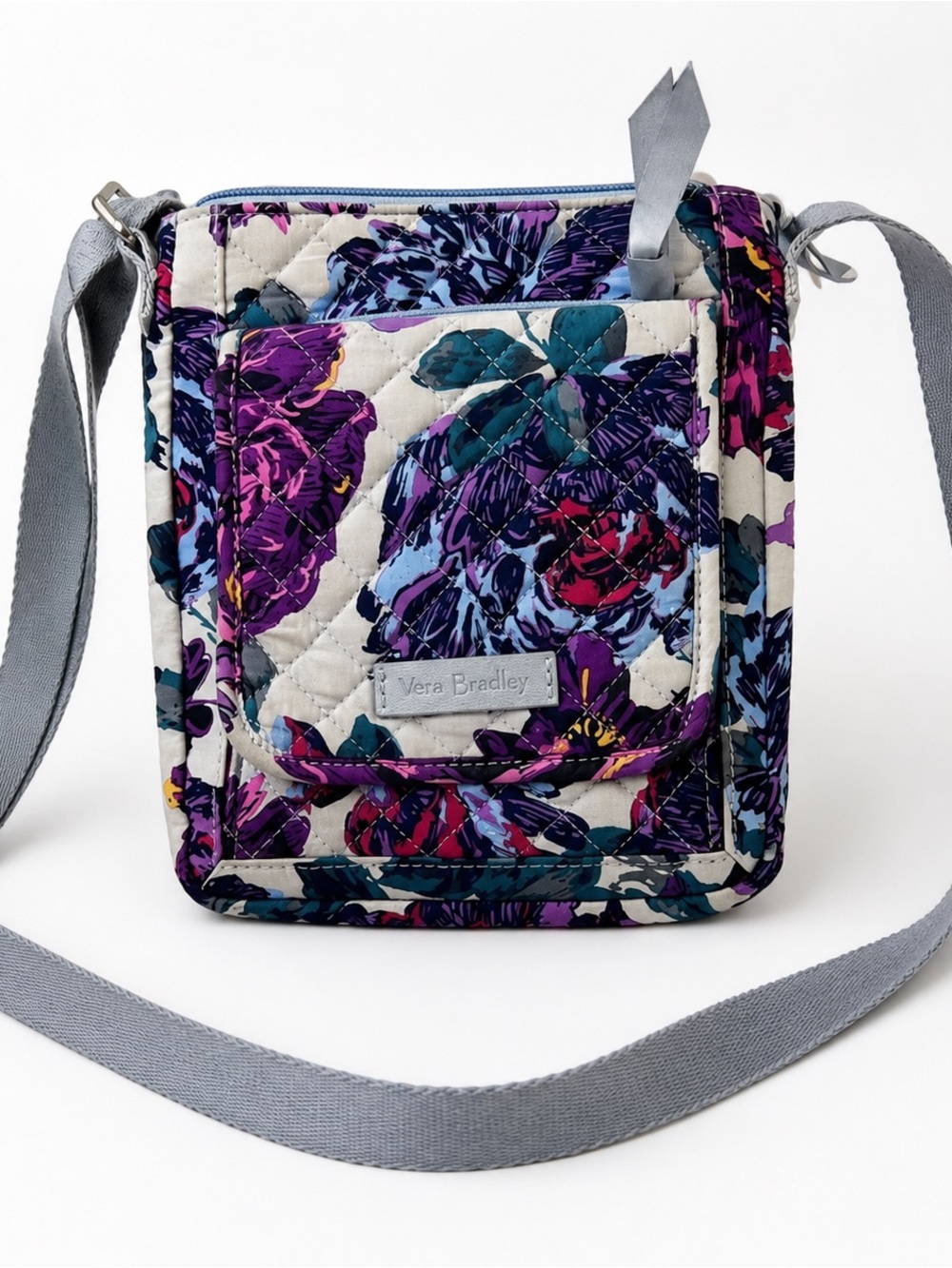 Vera Bradley Purple and Blue Floral Crossbody Bag